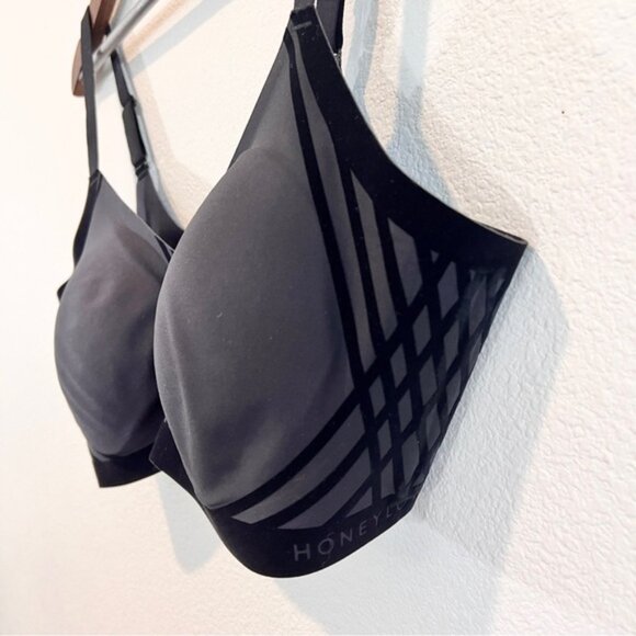 Honeylove Silhouette Bra Black Size 1X Wireless Lift Support Everyday Comfort - Picture 4 of 11